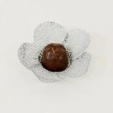 Forminha para Doce Flor Tela Prata - Ro artesanato