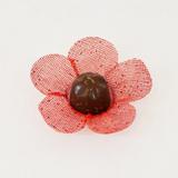 Forminha para Doce Flor Tela Vermelha - Ro artesanato
