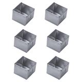 Forminha para Pão de Mel Quadrado em Alumínio 6x6 cm com 12 Peças Doupan