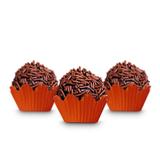 Forminha Simples Ondulada Laranja 100 unidades - Regina festas