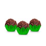 Forminha Simples Ondulada Metalizada Verde 50 unidades - Festabox