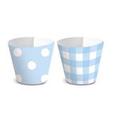 Forminha Wrapper para Cupcake Azul Chá de Revelação 36 unidades Cromus