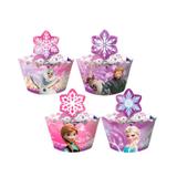 Forminha Wrapper para Cupcake Frozen 12 unidades Regina Festas