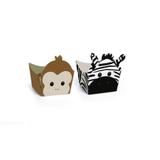 Forminhas para Doces Macaco e Zebra Safári 24 unidades Cromus