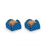 Forminhas para Doces Quadradas Azul Poá 50 unidades NC Toys
