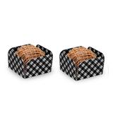 Forminhas para Doces Quadradas Cubo Xadrez Preto e Branco 50 unidades - Giracor