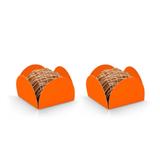 Forminhas para Doces Quadradas Laranja 50 unidades - Festabox