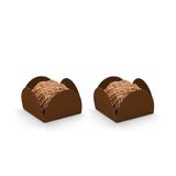 Forminhas para Doces Quadradas Marrom 50 unidades - Nc toys