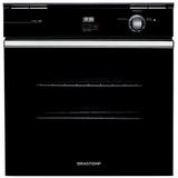 Forno de embutir a gás Brastemp 78 litros Preto com grill e timer touch