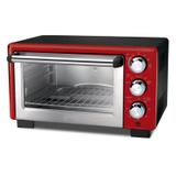 Forno Elétrico Oster Convection Cook 127V Vermelho 18L com 5 Funções Programáveis