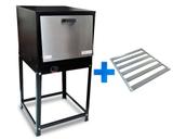Forno Industrial à Gás 150 Litros 60x78 Tampa Aço Inox com Grade Extra e Registro - Cristal aço
