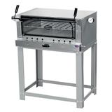 Forno Industrial para Pizza à Gás 130 Litros Com Pedra Refratária, Termômetro e Porta Guilhotina - Cristal aço