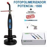 Fotopolimerizador Led Sem Fio 1500 Mw + Ponteira Clareamento Biovolt - Rainbow
