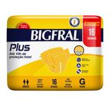 Fralda Adulta Bigfral Plus G - 16 Unidades