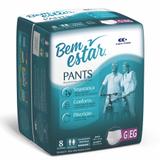 Fralda adulto bem estar pants - tamanho g/eg - pct c/ 8 unidades - Carta fabril