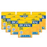 Fralda Bigfral Plus Media Combo Fardo Com 8 Pacotes