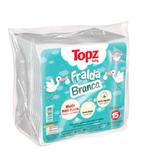 Fralda De Pano Branca Lisa Luxo Topz Baby Cremer 15un