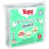 Fralda de pano topz cremer c/5 lisa branca