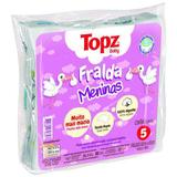 Fralda de pano topz cremer c/5 menina