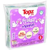 Fralda de pano topz cremer c/5 menina