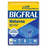 Fralda Geriátrica Bigfral Noturna M Com 8 Unidades