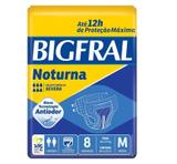 Fralda Geriátrica Bigfral Noturna M - Com 8 Unidades
