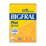 Fralda Geriátrica Bigfral Plus Grande 8 unidade