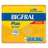 Fralda Geriátrica Bigfral Plus M Com 18 Unidades