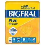 Fralda Geriátrica Bigfral Plus M com 9 Unidades - União