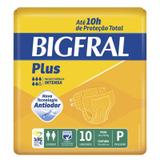 Fralda Geriátrica Bigfral Plus P Com 10 Unidades