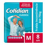 Fralda Geriátrica Cotidian Clássica M Com 8 Unidades
