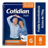 Fralda Geriátrica Cotidian Plus G Com 8 Unidades