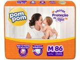 Fralda Pom Pom Protek Proteção de Mãe Hiper - M 86 Unidades