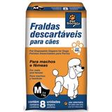 Fraldas Descartáveis para Cães Tamanho M - Pet society