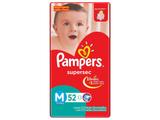 Fraldas Pampers Supersec Hiper M - 52 Unidades