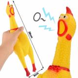 Frango galinha borracha morder brinquedo pet som grande - Bbb pet