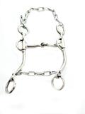 Freio bridão aço inox perna reta cavalo montaria - Selaria serrano