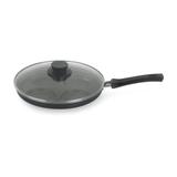 Frigideira 4 ovos com tampa em vidro Multiflon Gourmet Vapore 28cm preta