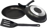 Frigideira Antiaderente Alumínio Forte Teflon 22 E 24cm 2pçs - Alumínio extra forte