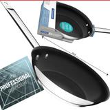 Frigideira Antiaderente Profissional Aço Inox 26cm Tramontina Fundo Triplo 2L