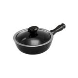 Frigideira De Cerâmica Ceraflame Chef Redonda Com Tampa 18cm Preta