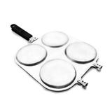 Frigideira Dupla para Ovos, Panquecas, Hamburgues, Tapiocas - 4 em 1 - Aluminio - Ke home