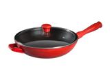 Frigideira Grande Cerâmica Esmaltada Com Tampa Cozinha - Ceraflame