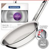 Frigideira Inox Fundo Triplo Tramontina Indução Ø24cm 2,1l