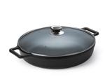 Frigideira Lisa Tampa De Vidro 37cm Wok - Panela Mineira - Panela mineira/fumil