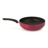 Frigideira n28 3,5L Wok Alumínio Antiadade. Rosa Multiflon