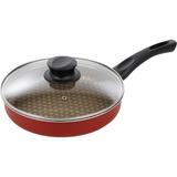 Frigideira Reta 24cm Antiaderente com Tampa de Vidro Paris Tramontina Cereja - Brinox