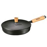 Frigideira Tampa De Ferro Cabo Madeira 23cm - Panela Mineira