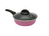 Frigideira teflon parada n18 rosa