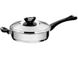 Frigideira Tramontina Fundo Triplo 28cm com Tampa - Aço inox Solar Baquelite 62720/280